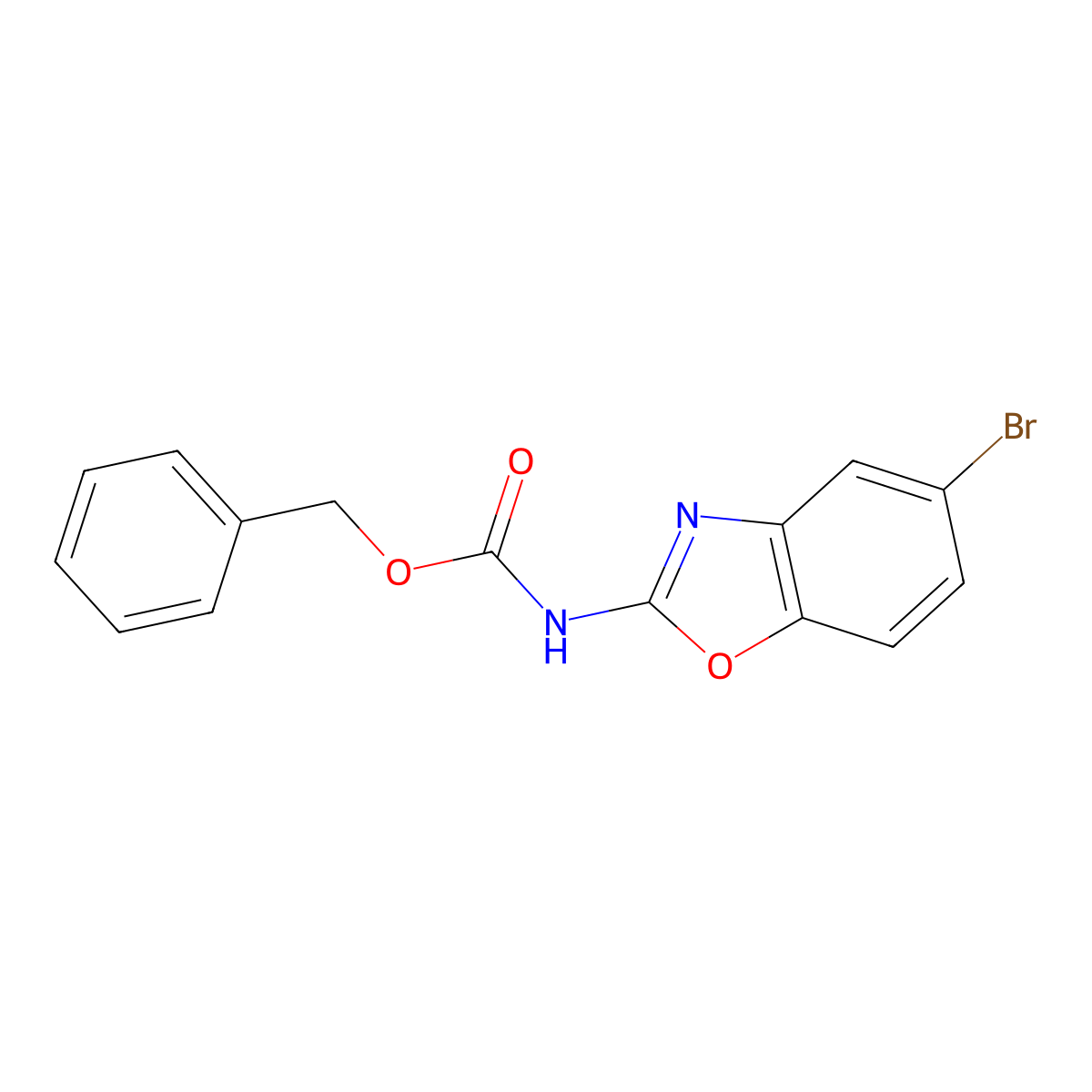benzyl N-(5-bromo-1,3-benzoxazol-2-yl)carbamate molecular structure, CAS 1224844-73-8