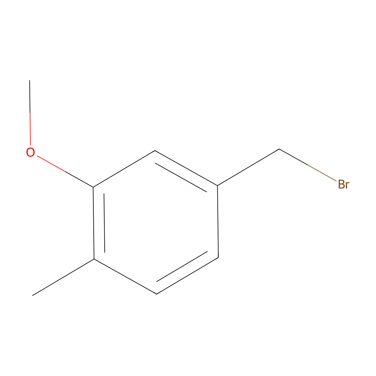 4-(Bromomethyl)-2-methoxy-1-methylbenzene molecular structure, CAS 122488-92-0