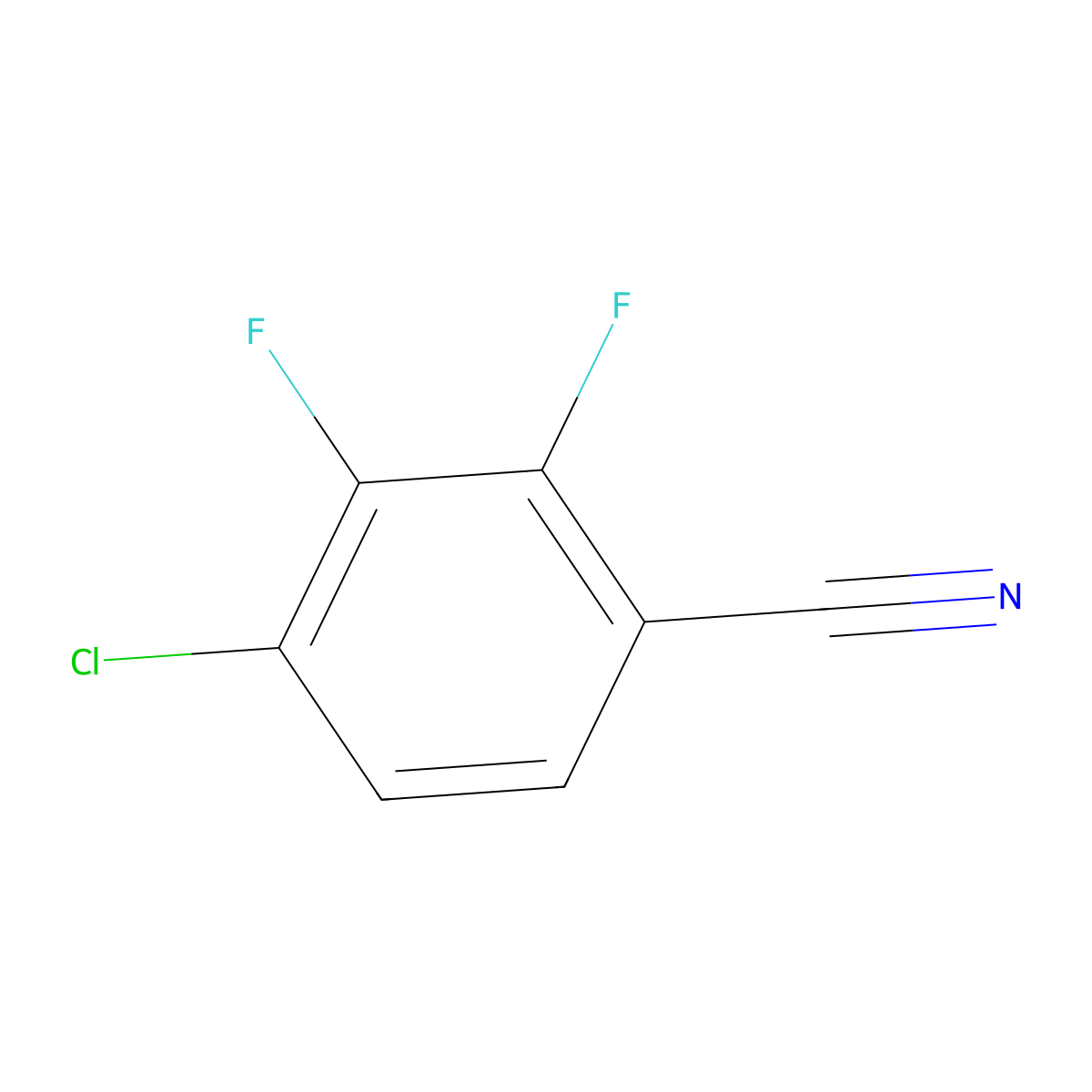 4-Chloro-2,3-difluorobenzonitrile molecular structure, CAS 1224881-80-4