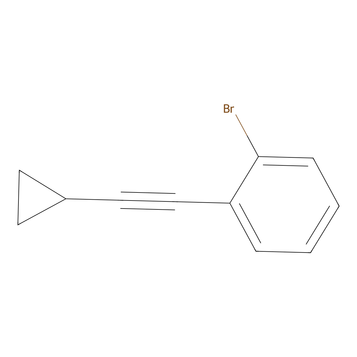 1-Bromo-2-(2-cyclopropylethynyl)benzene molecular structure, CAS 1224882-90-9