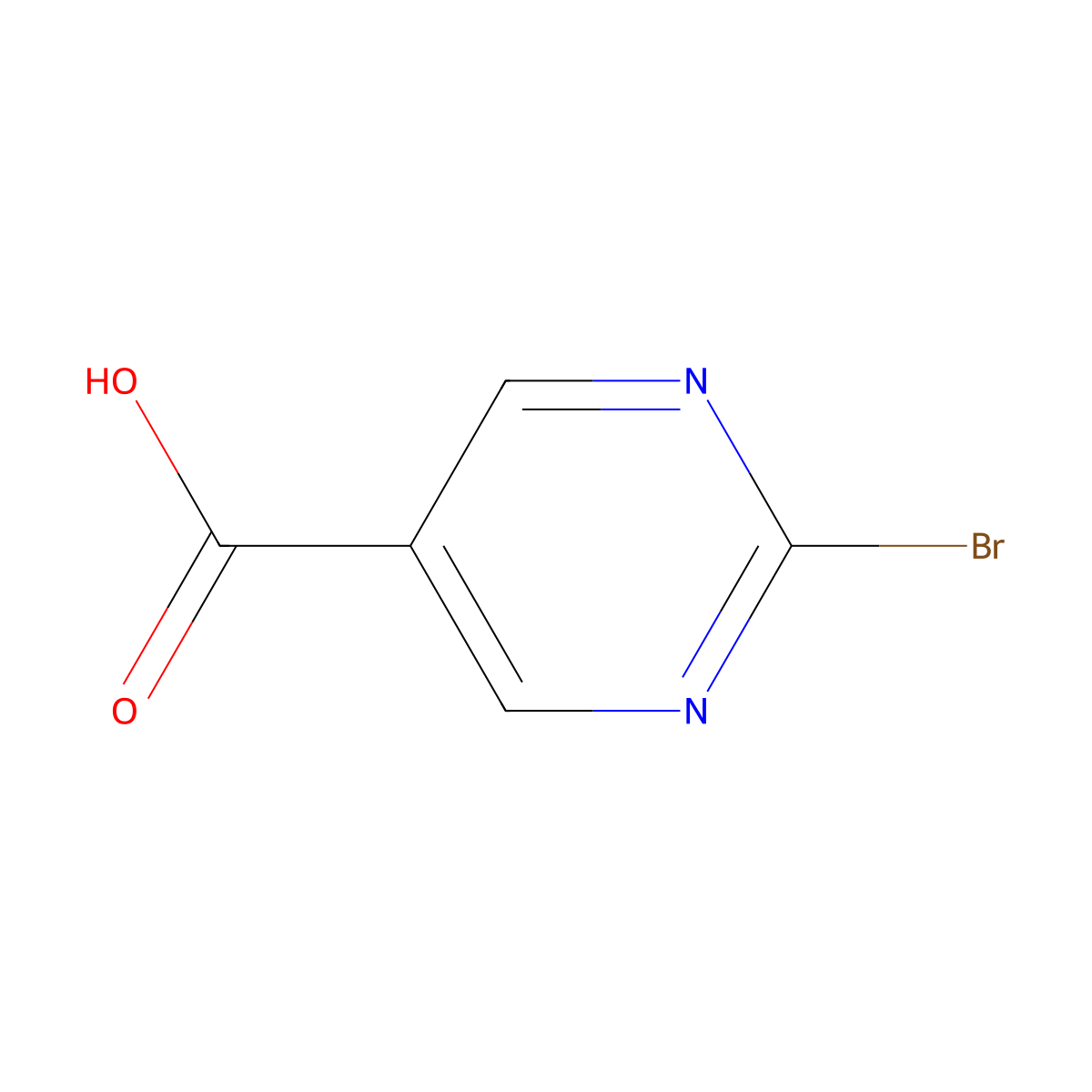 2-Bromopyrimidine-5-carboxylic acid molecular structure, CAS 1224885-47-5