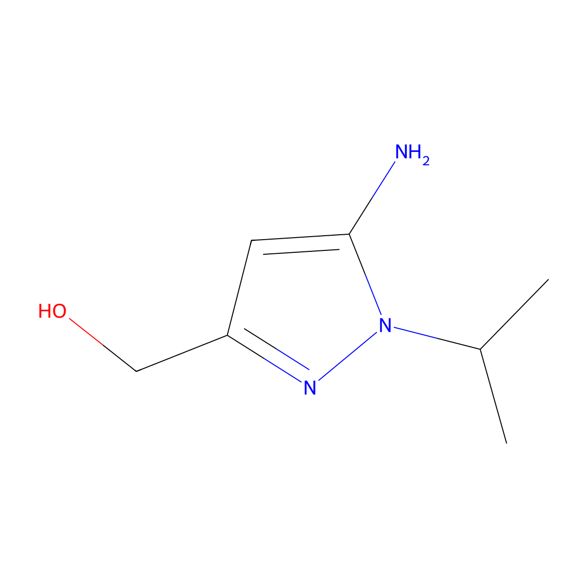 [5-Amino-1-(propan-2-yl)-1H-pyrazol-3-yl]methanol molecular structure, CAS 1224888-26-9