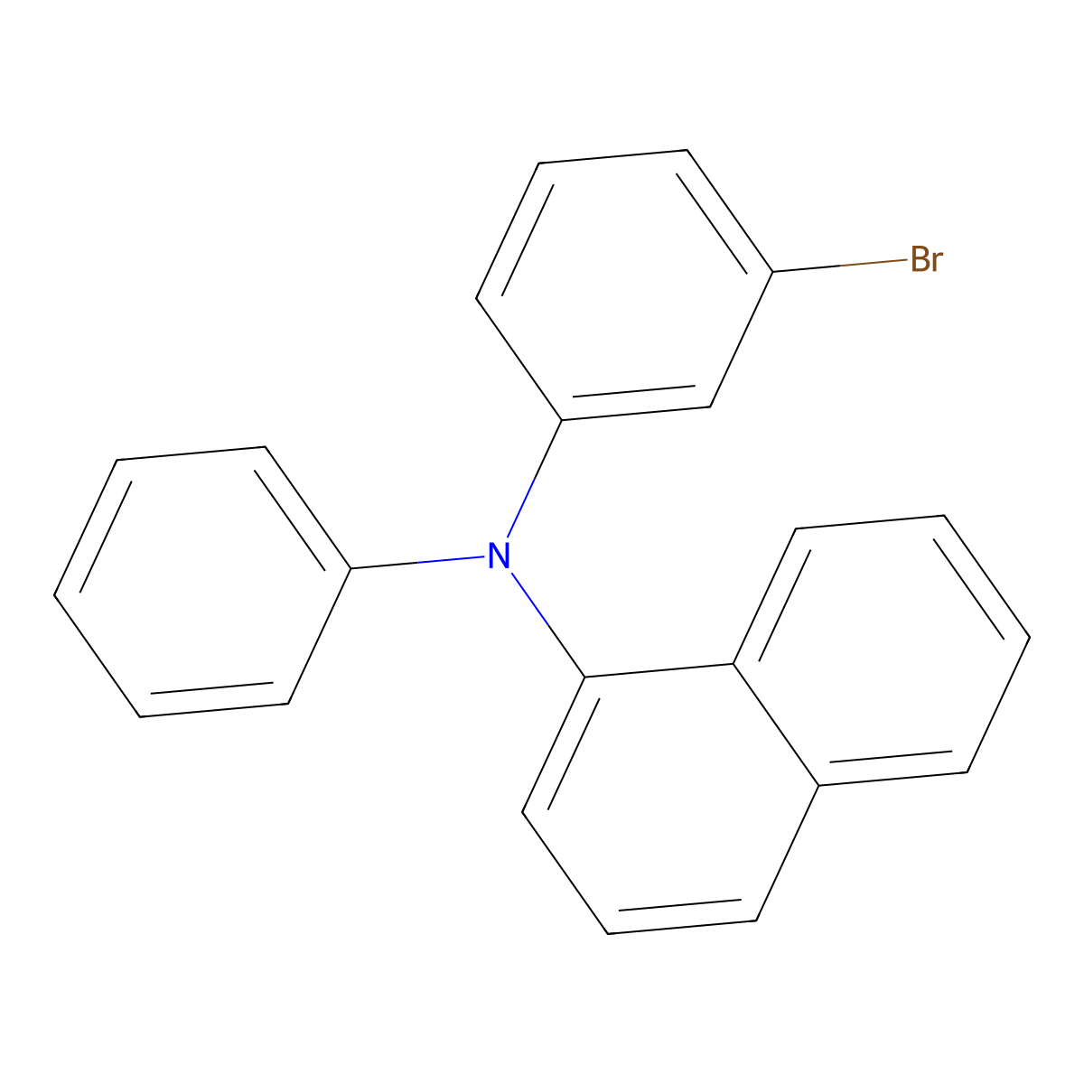 N-(3-Bromophenyl)-N-phenyl-1-naphthalenamine molecular structure, CAS 1224893-33-7