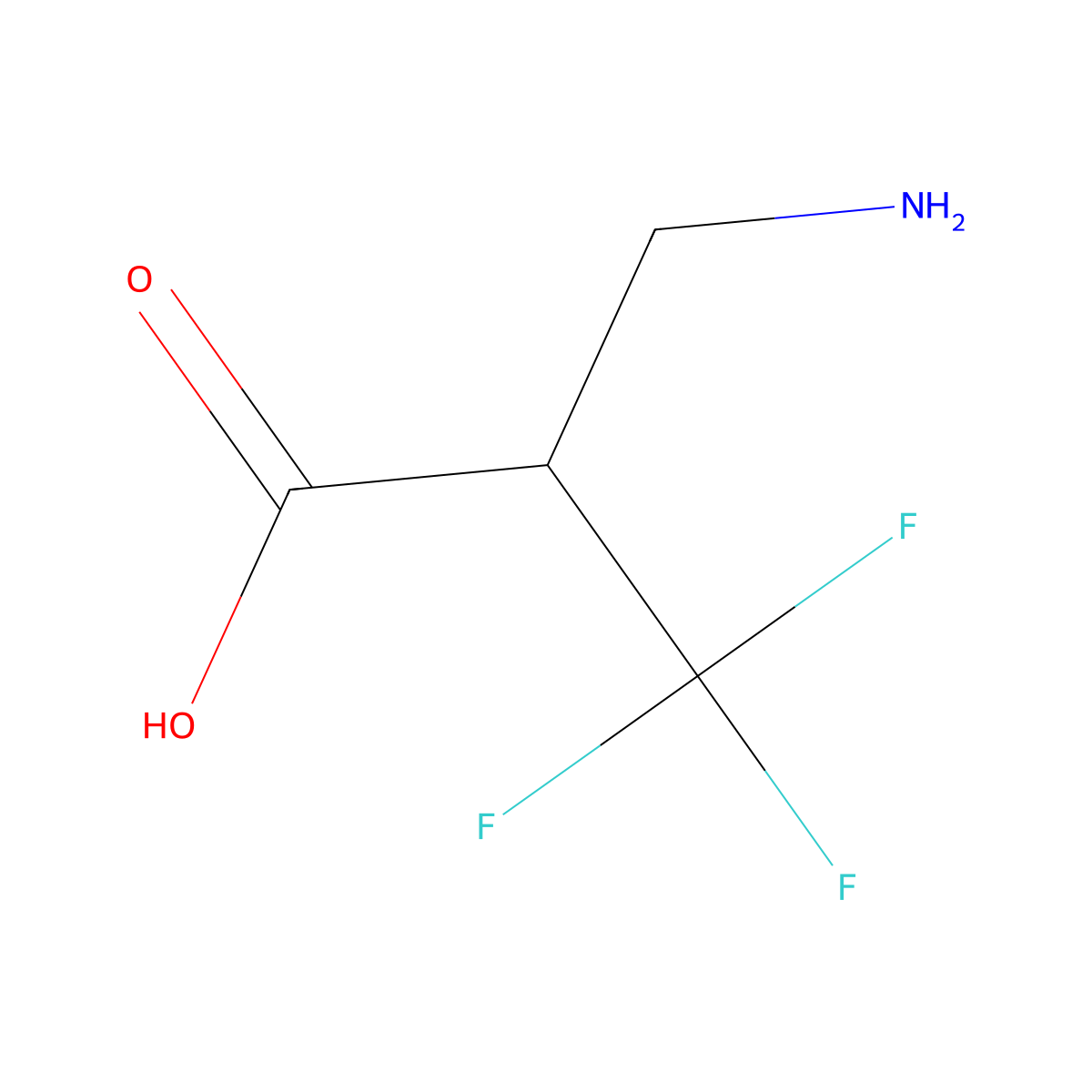 2-(Aminomethyl)-3,3,3-trifluoropropanoic acid molecular structure, CAS 122490-10-2