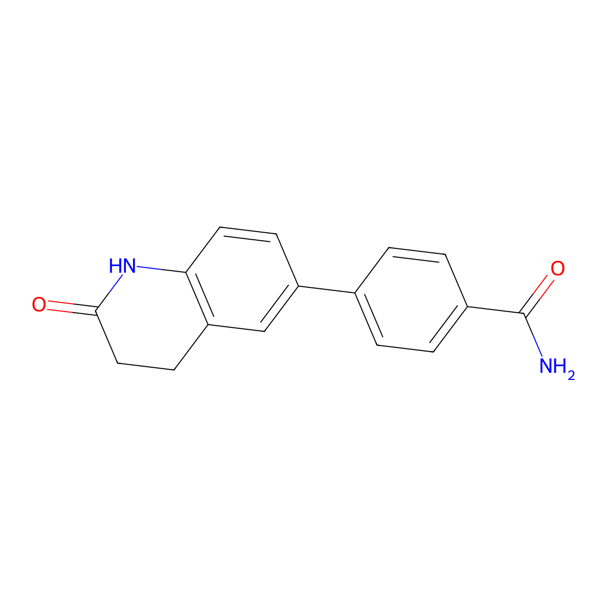 4-(2-Oxo-1,2,3,4-tetrahydroquinolin-6-yl)benzamide molecular structure, CAS 1224927-15-4