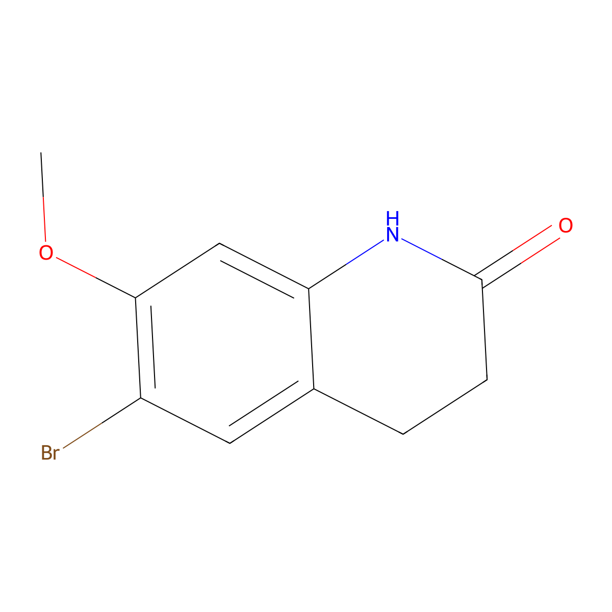 6-Bromo-7-methoxy-1,2,3,4-tetrahydroquinolin-2-one molecular structure, CAS 1224927-77-8