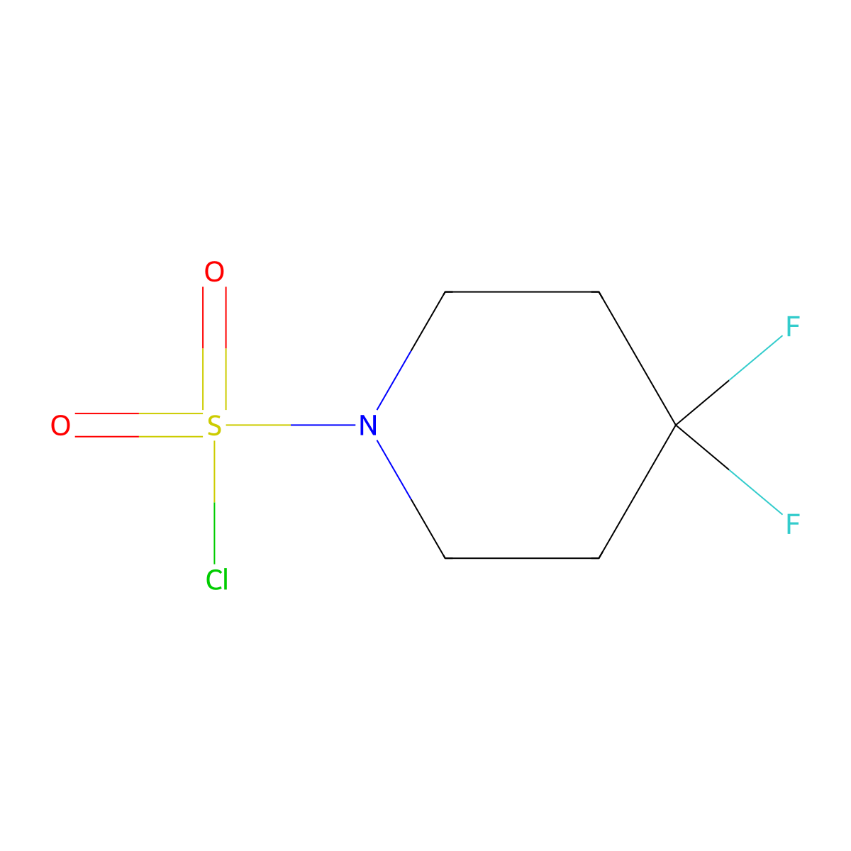 4,4-Difluoropiperidine-1-sulfonyl chloride molecular structure, CAS 1224929-81-0