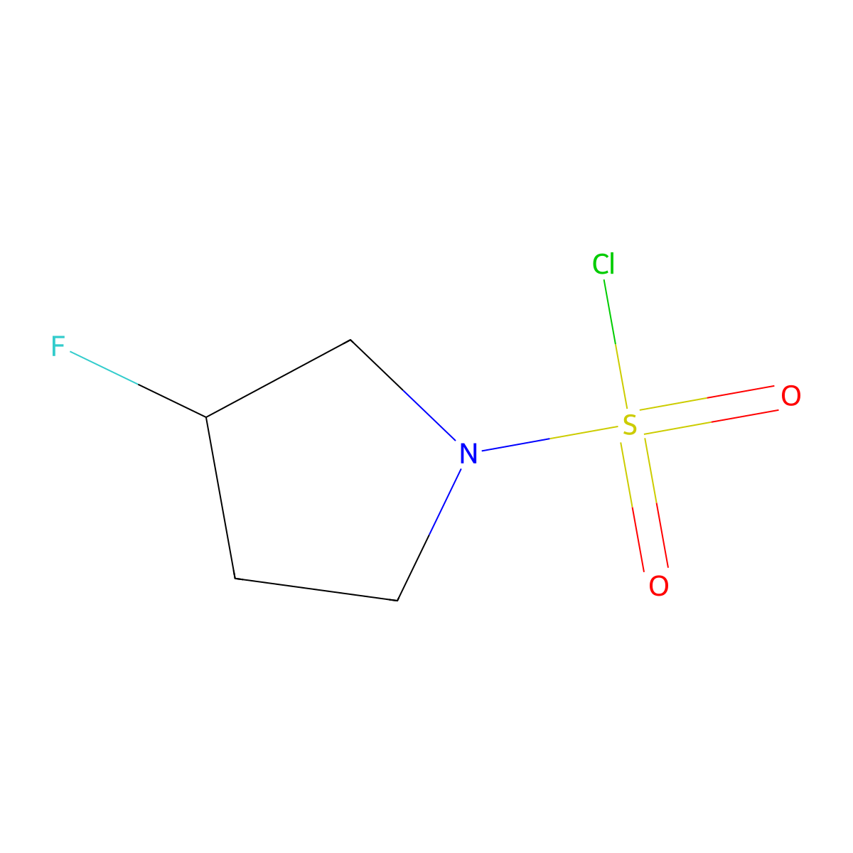 3-Fluoropyrrolidine-1-sulfonyl chloride molecular structure, CAS 1224929-83-2