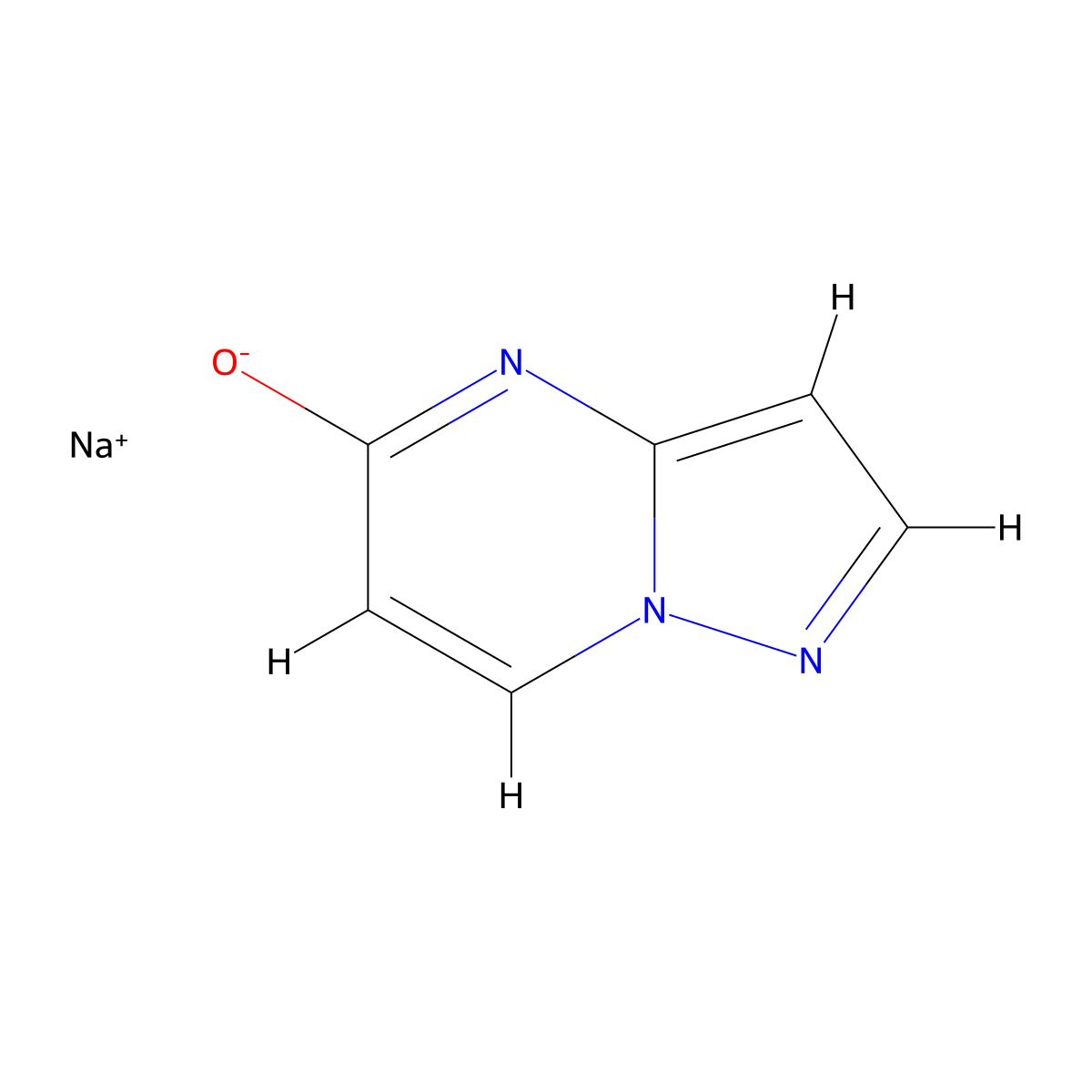 Sodium pyrazolo[1,5-a]pyrimidin-5-olate molecular structure, CAS 1224944-43-7