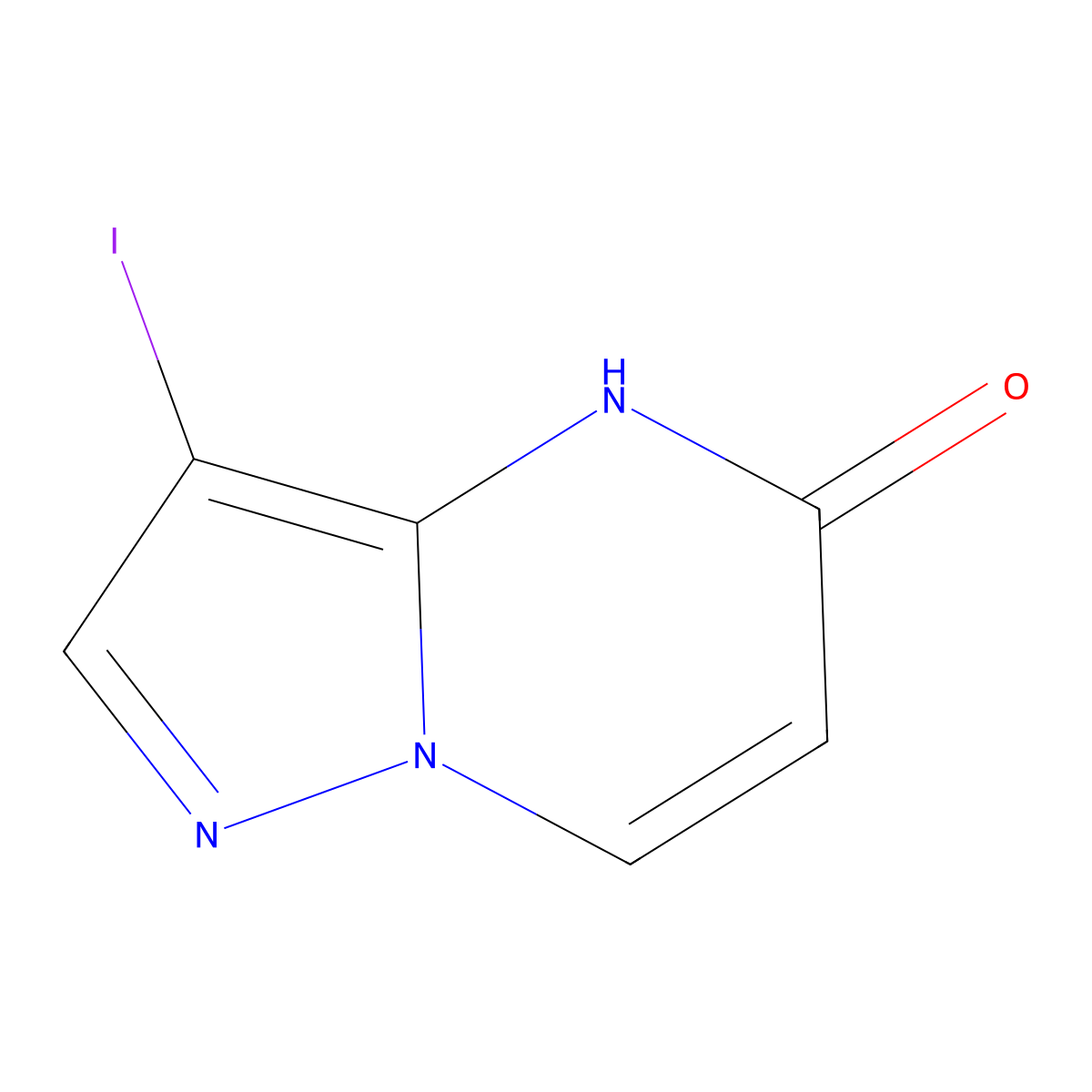 3-iodopyrazolo[1,5-a]pyrimidin-5(4H)-one molecular structure, CAS 1224944-44-8