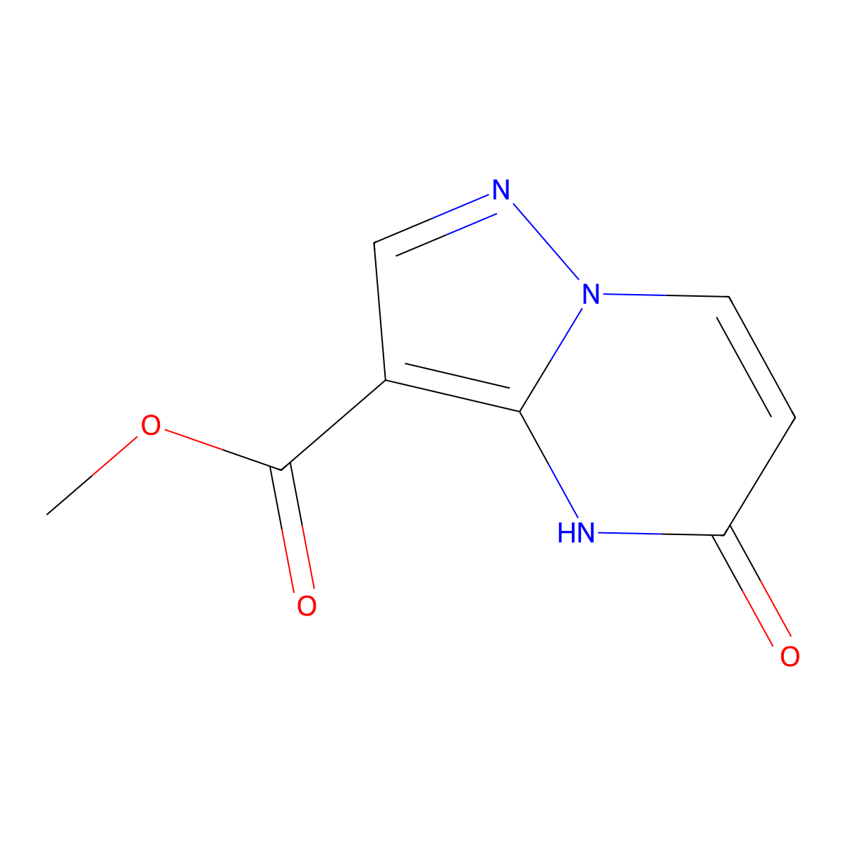 Methyl 5-hydroxypyrazolo[1,5-a]pyrimidine-3-carboxylate molecular structure, CAS 1224944-45-9