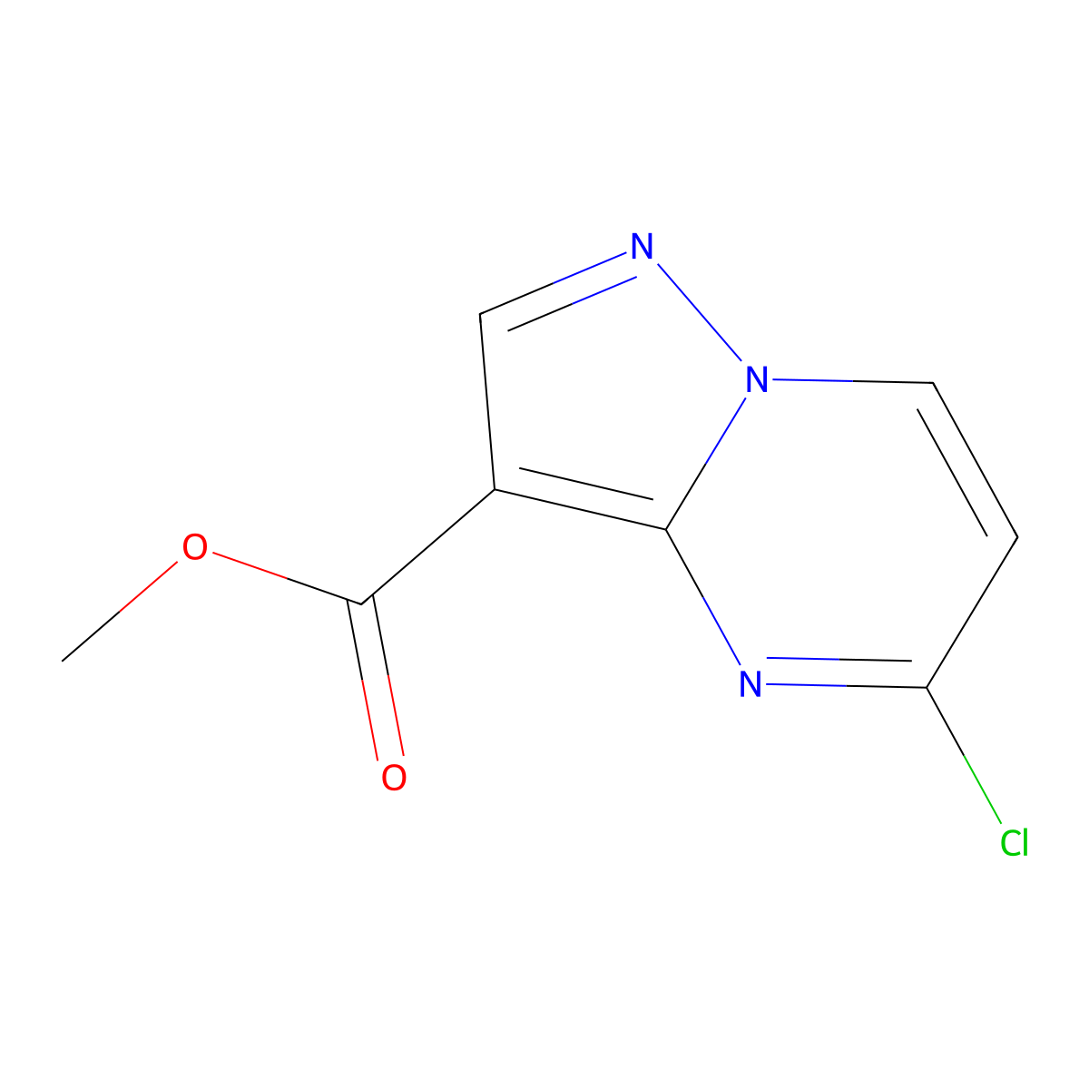 Methyl 5-chloropyrazolo[1,5-a]pyrimidine-3-carboxylate molecular structure, CAS 1224944-51-7