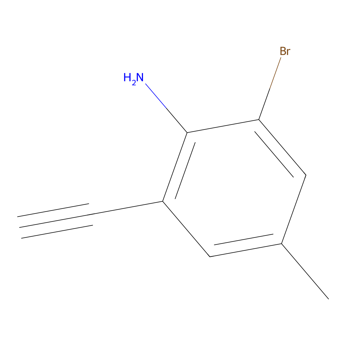 2-Bromo-6-ethynyl-4-methylaniline molecular structure, CAS 1224969-99-6