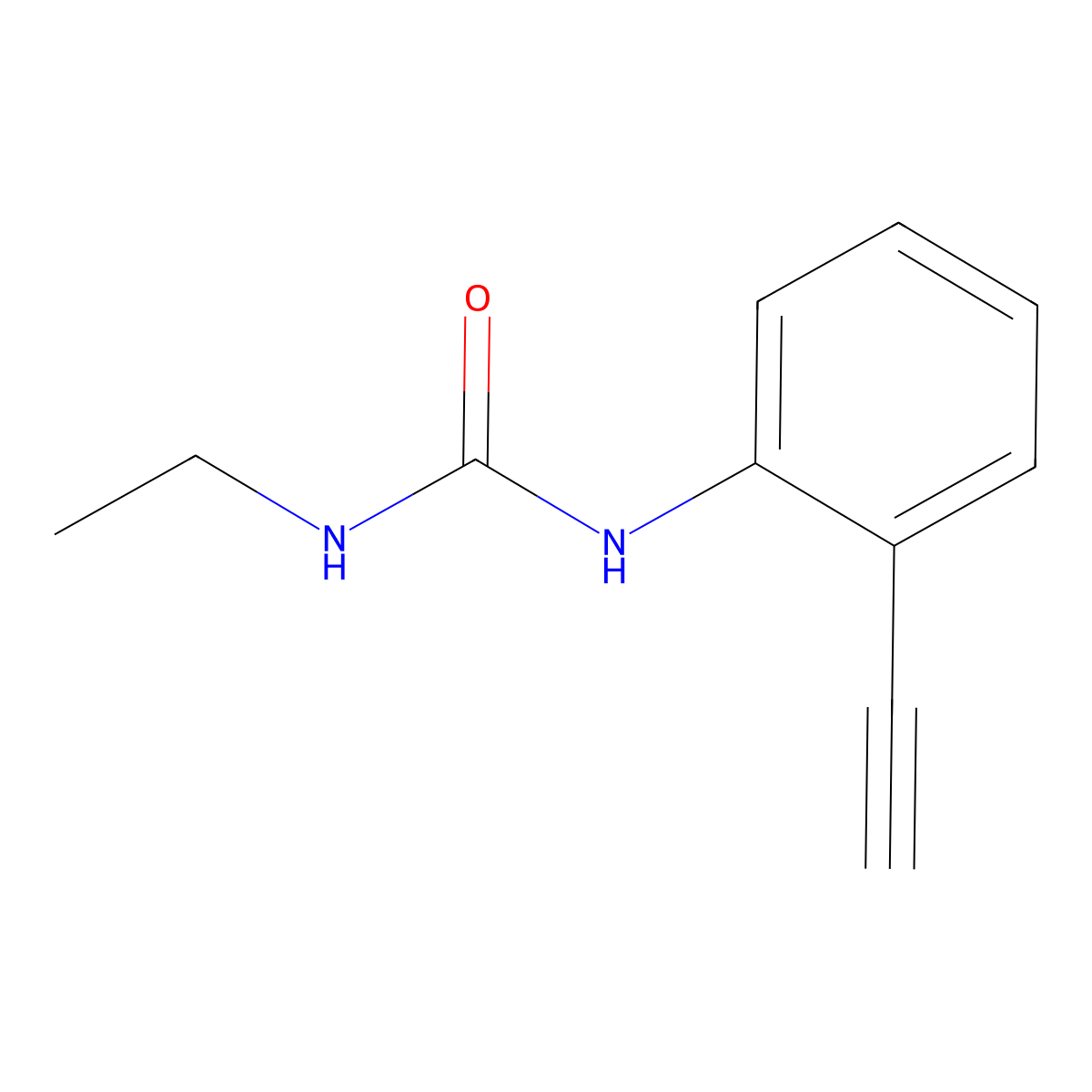 3-Ethyl-1-(2-ethynylphenyl)urea molecular structure, CAS 1224970-02-8