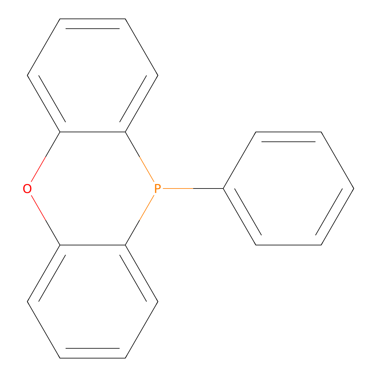 10-Phenylphenoxaphosphine molecular structure, CAS 1225-16-7