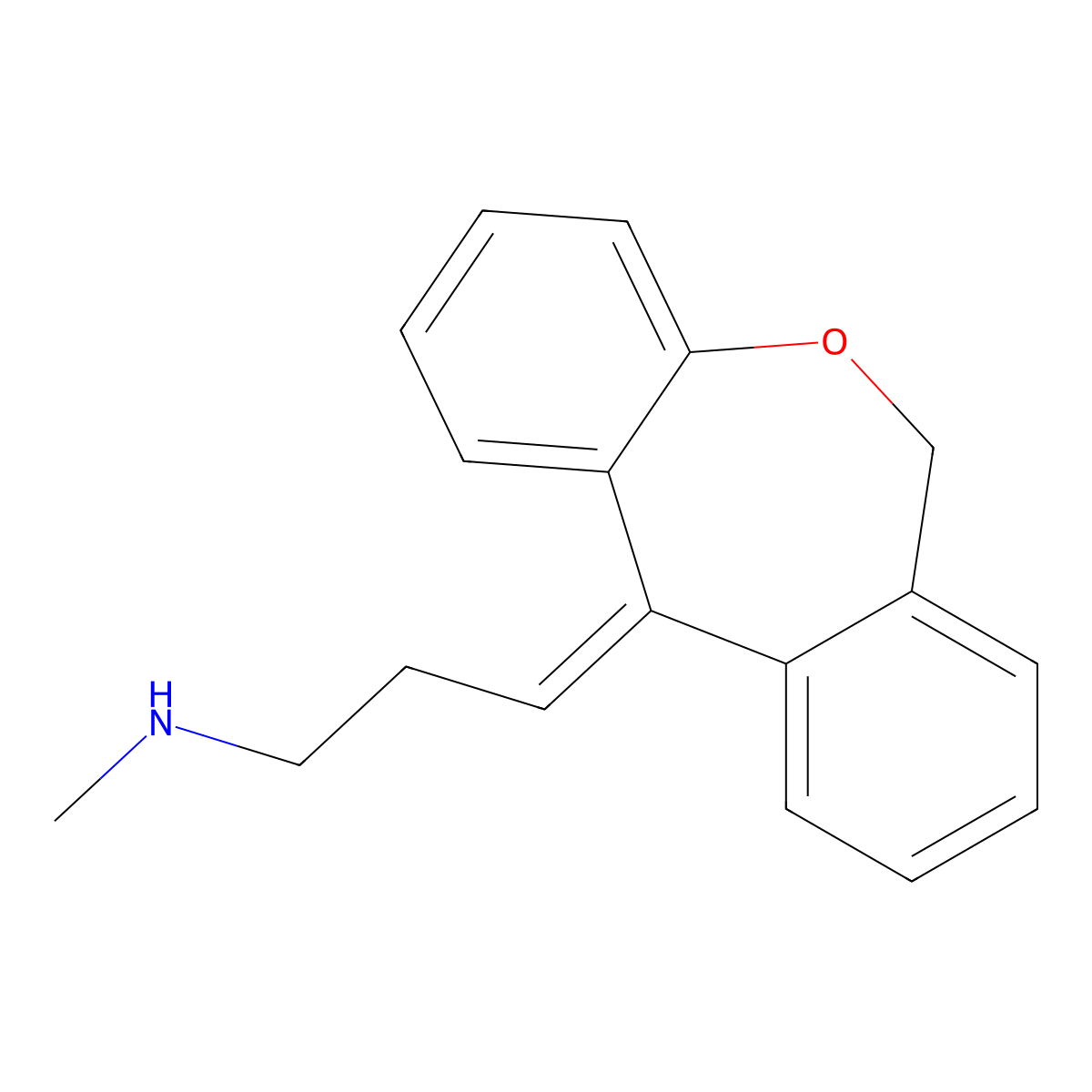 Nordoxepin molecular structure, CAS 1225-56-5