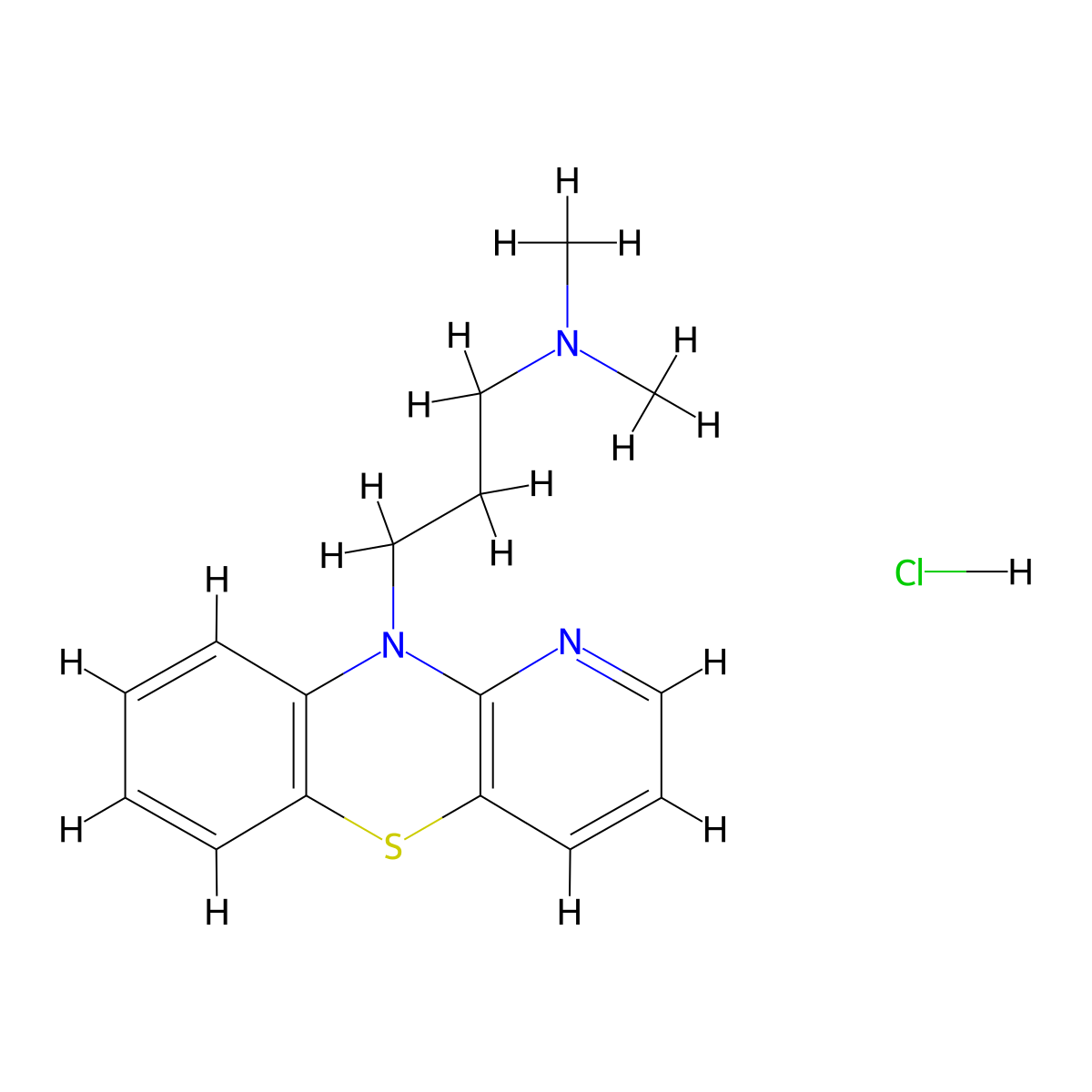 Prothipendyl Hydrochloride molecular structure, CAS 1225-65-6