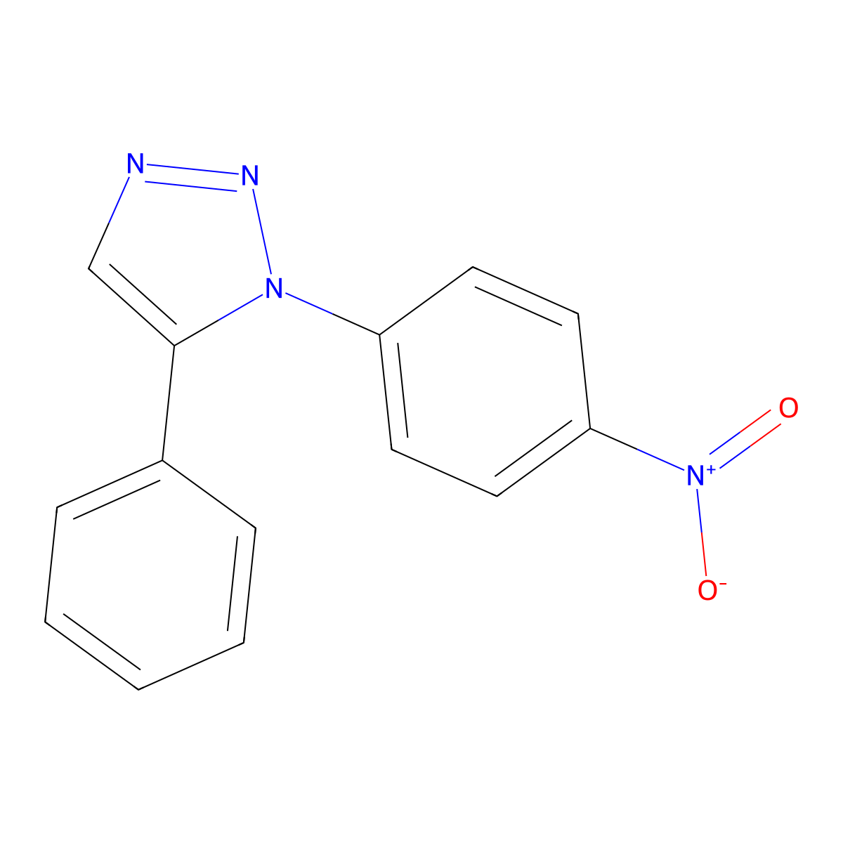 1-(4-Nitrophenyl)-5-phenyl-1H-1,2,3-triazole molecular structure, CAS 1225-76-9