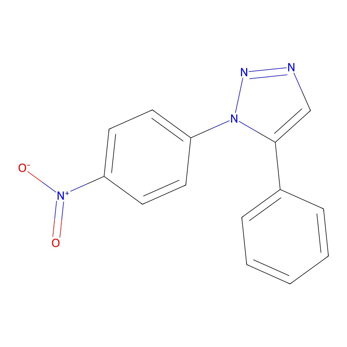 1-(4-Nitrophenyl)-5-phenyl-1H-1,2,3-triazole molecular structure, CAS 1225-76-9