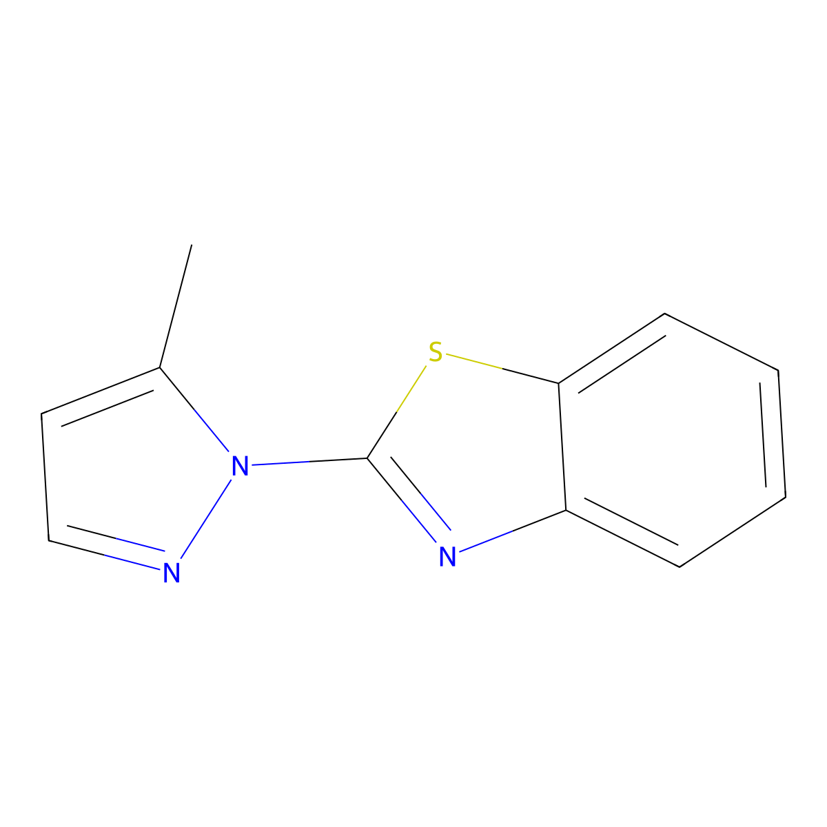 2-(5-Methyl-1H-pyrazol-1-yl)benzo[d]thiazole molecular structure, CAS 122500-80-5