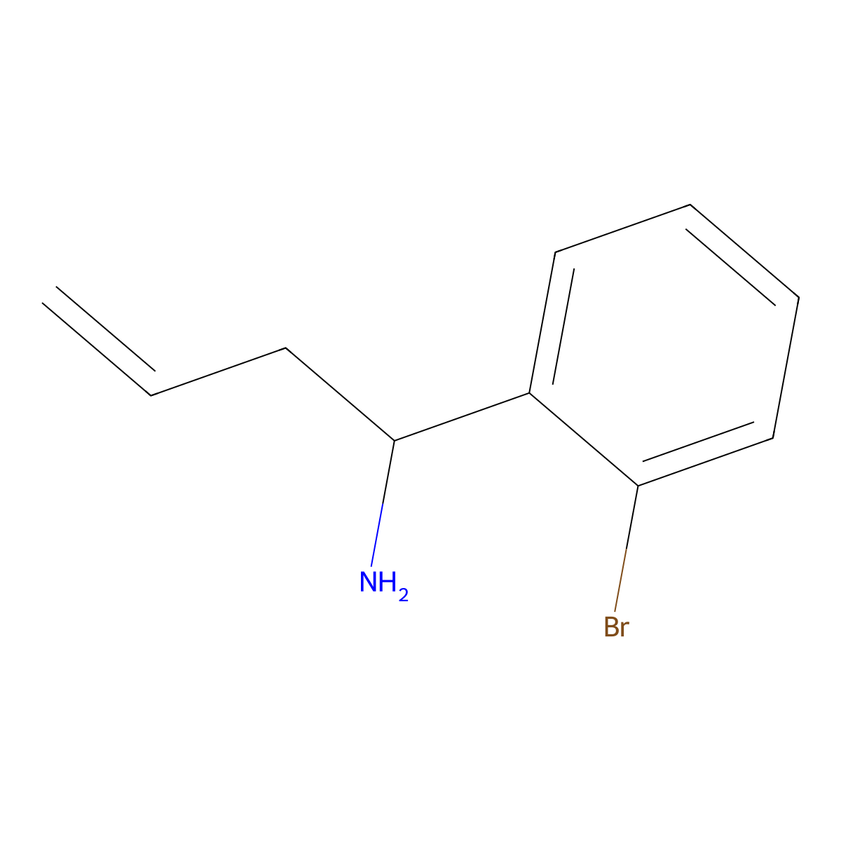 (S)-1-(2-bromophenyl)but-3-en-1-amine molecular structure, CAS 1225012-70-3