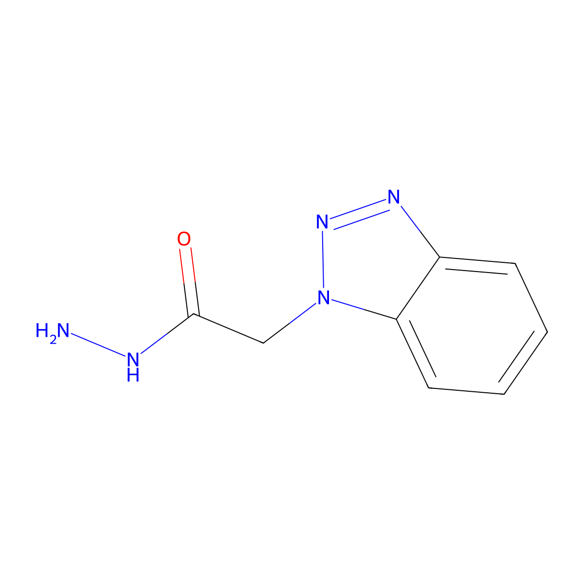 2-(1H-1,2,3-benzotriazol-1-yl)acetohydrazide molecular structure, CAS 122502-94-7
