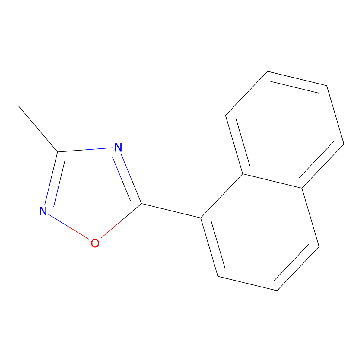 3-Methyl-5-(naphthalen-1-yl)-1,2,4-oxadiazole molecular structure, CAS 122503-23-5