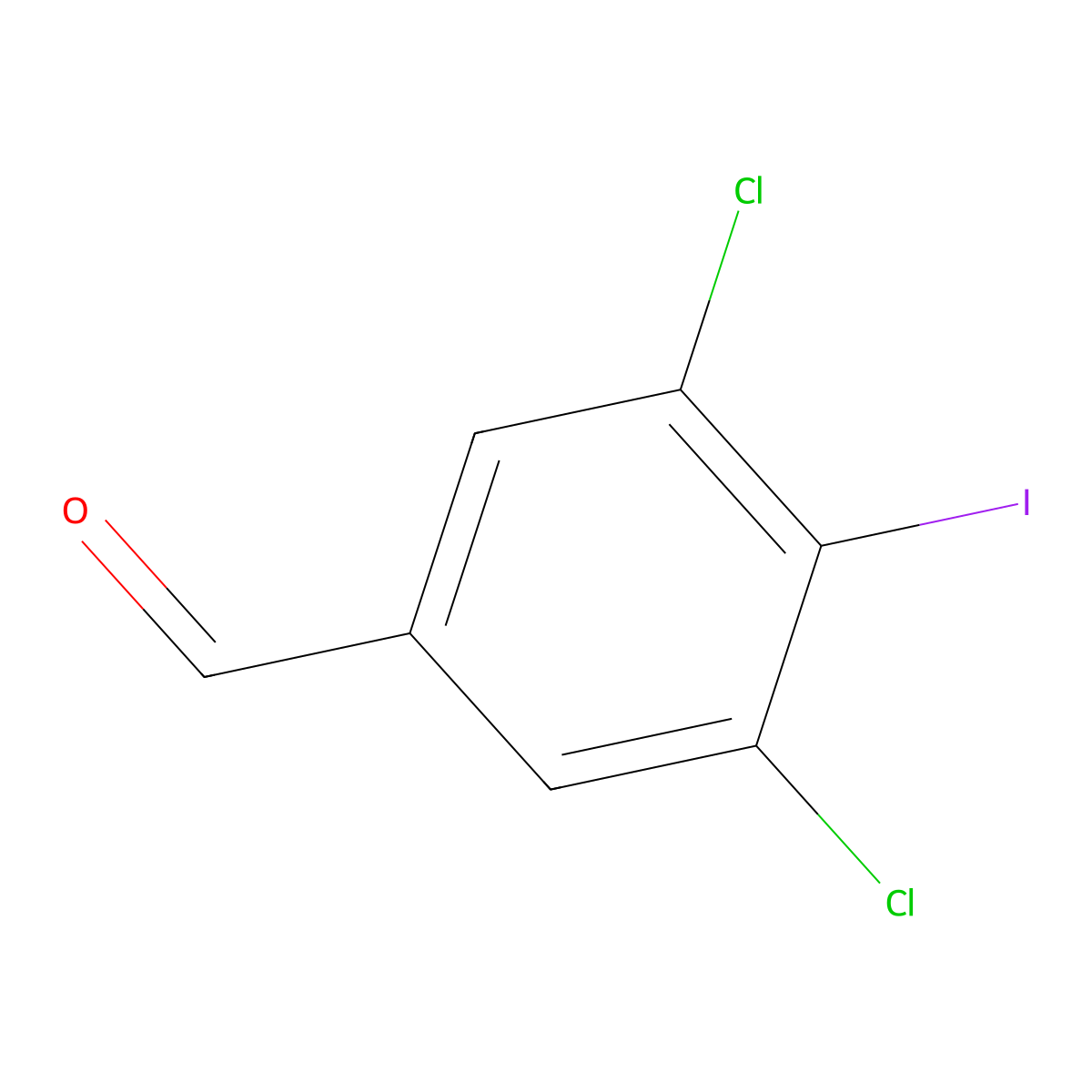 3,5-Dichloro-4-iodobenzaldehyde molecular structure, CAS 1225032-69-8