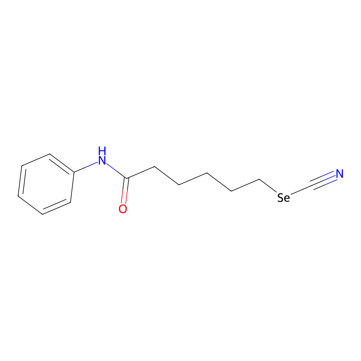 5-Phenylcarbamoylpentyl selenocyanide molecular structure, CAS 1225038-92-5
