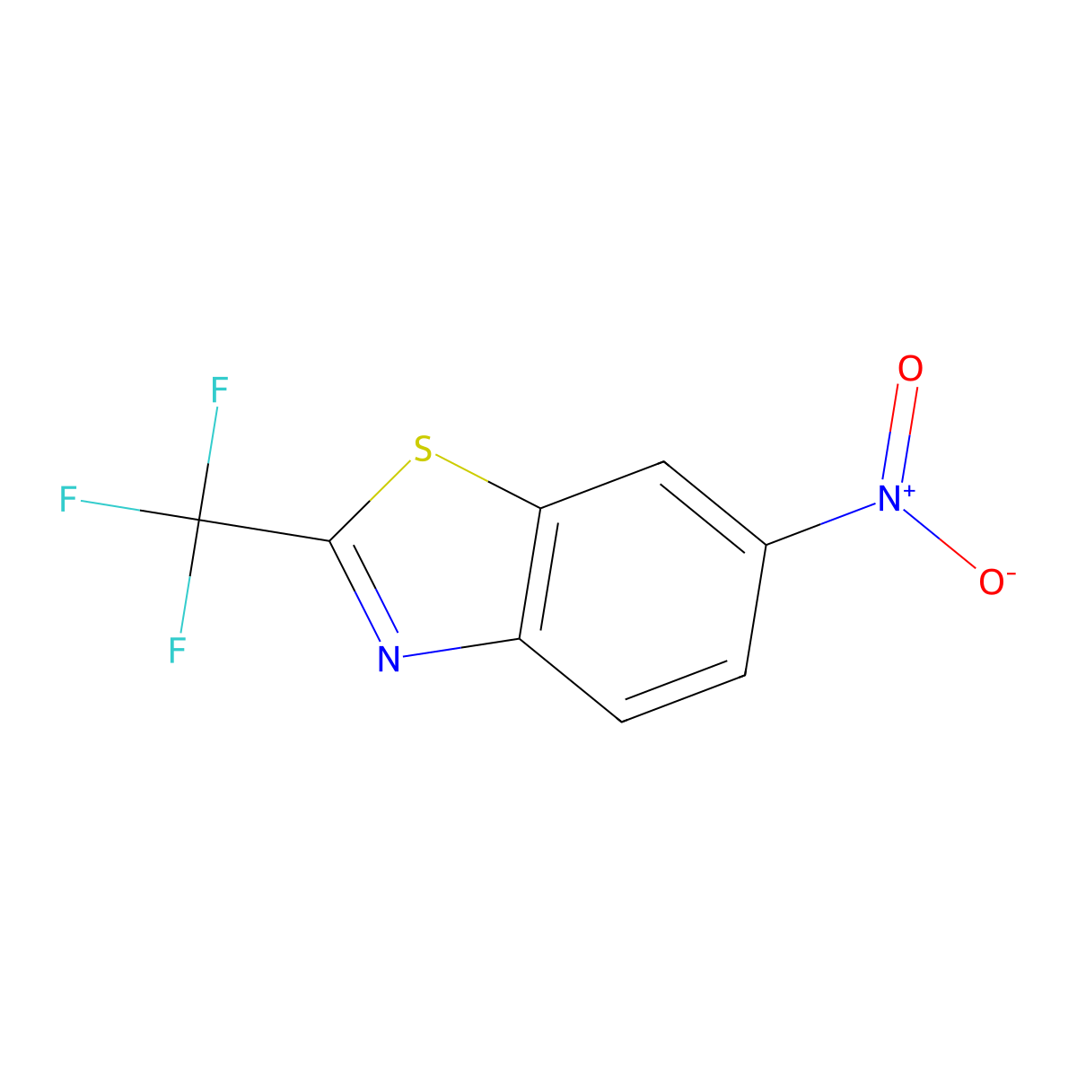 6-Nitro-2-(trifluoromethyl)-1,3-benzothiazole molecular structure, CAS 1225041-15-5