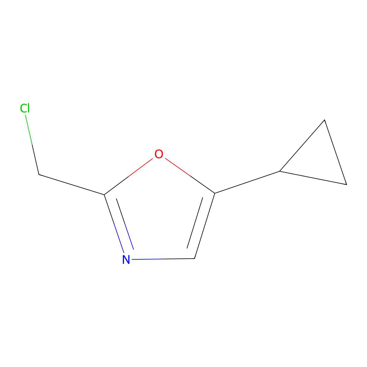 2-(Chloromethyl)-5-cyclopropyl-1,3-oxazole molecular structure, CAS 1225058-34-3