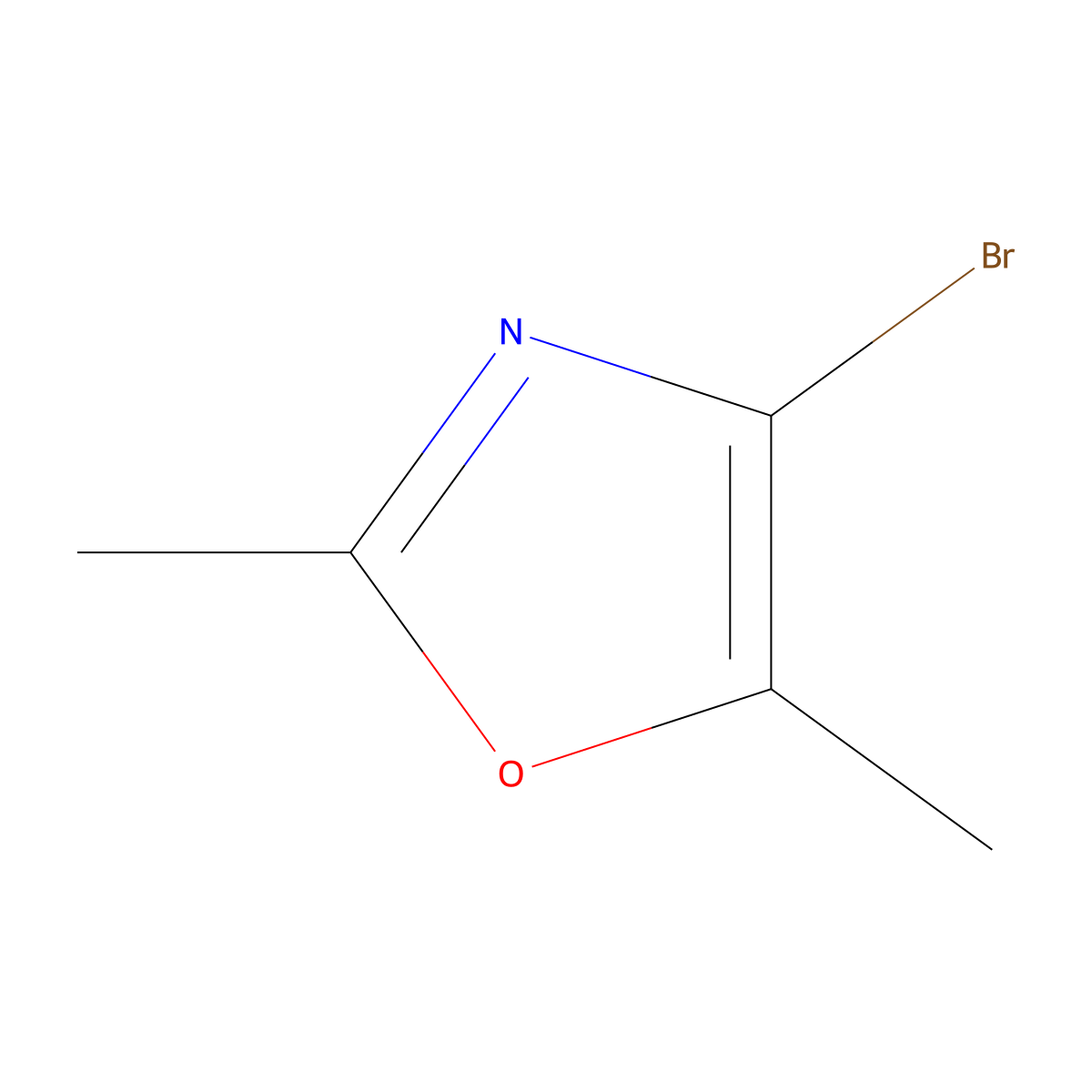 4-Bromo-2,5-dimethyloxazole molecular structure, CAS 1225058-51-4