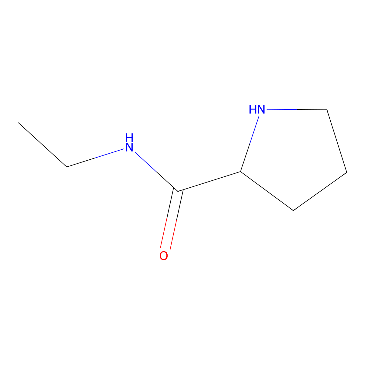 N-ethylpyrrolidine-2-carboxamide molecular structure, CAS 1225063-04-6
