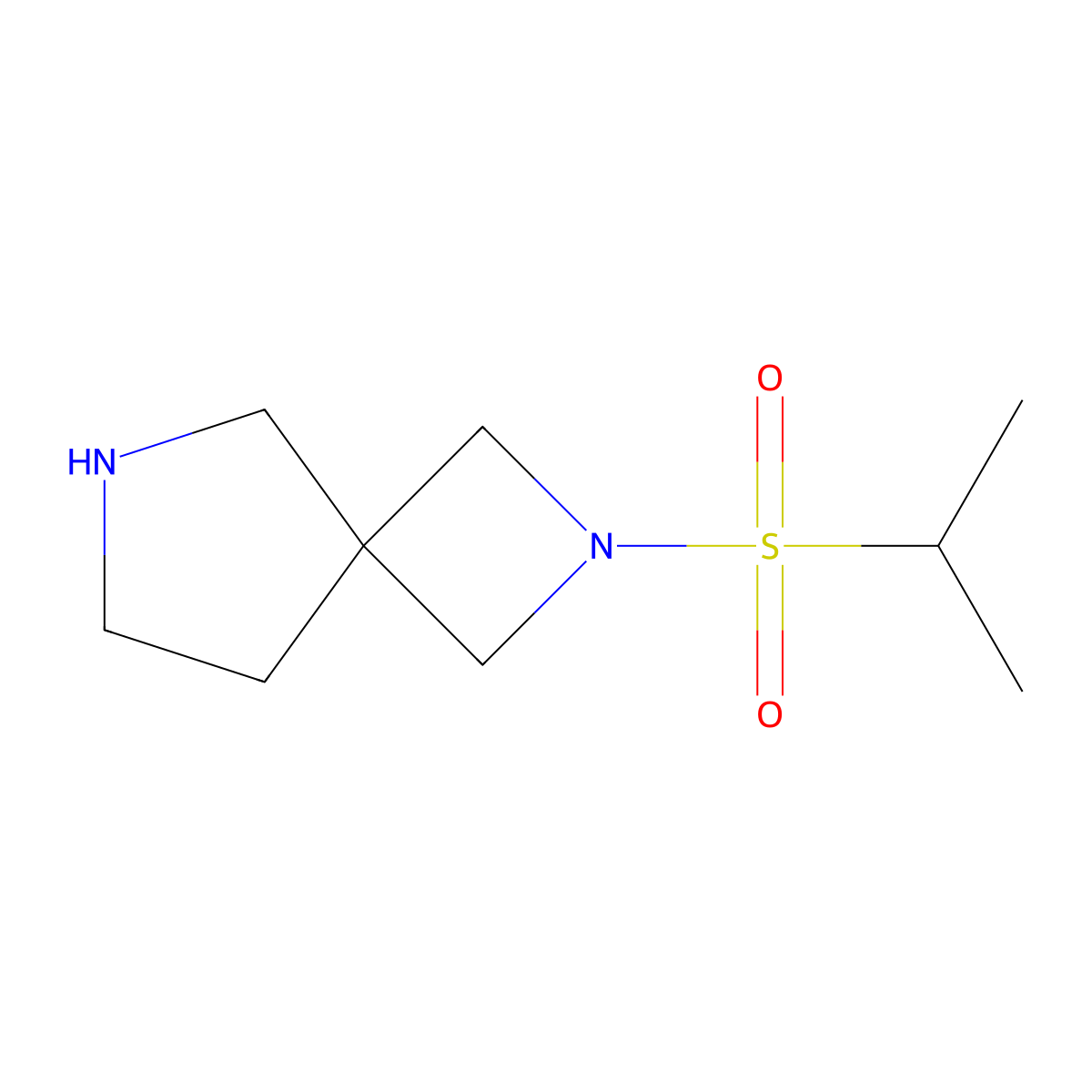 2-(Propane-2-sulfonyl)-2,6-diazaspiro[3.4]octane molecular structure, CAS 1225063-16-0
