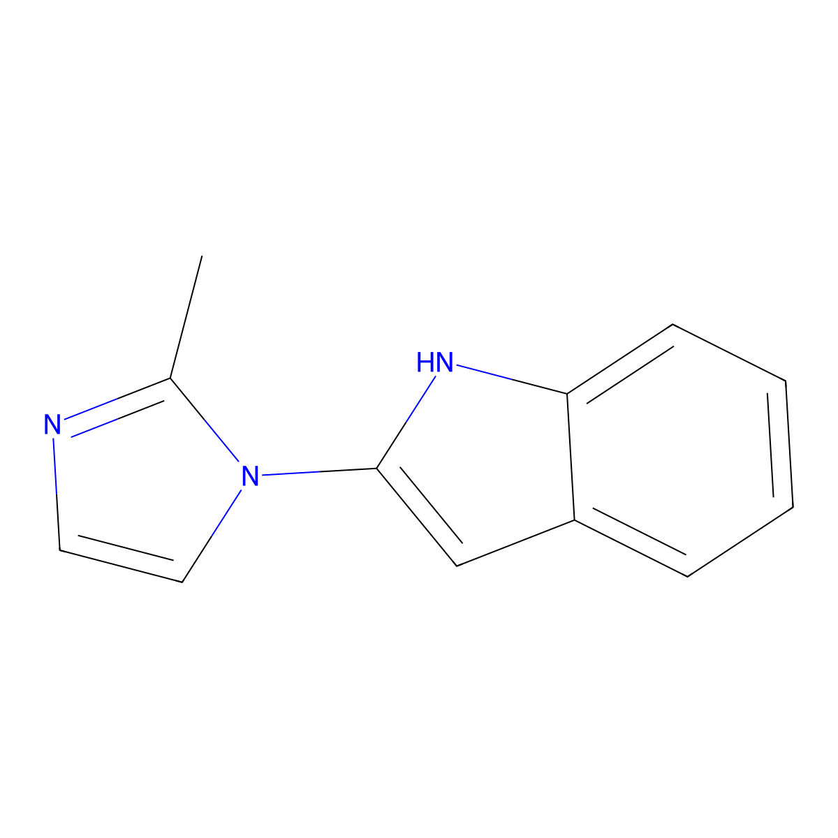 2-(2-methyl-1H-imidazol-1-yl)-1H-Indole molecular structure, CAS 1225068-06-3