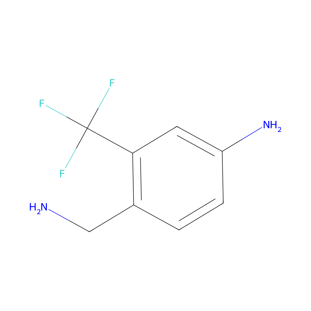 4-(Aminomethyl)-3-(trifluoromethyl)aniline molecular structure, CAS 122509-22-2