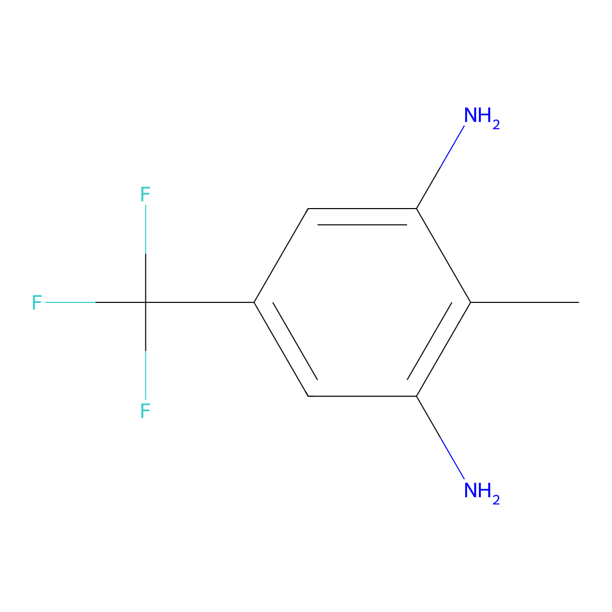 2-Methyl-5-(trifluoromethyl)benzene-1,3-diamine molecular structure, CAS 122509-28-8