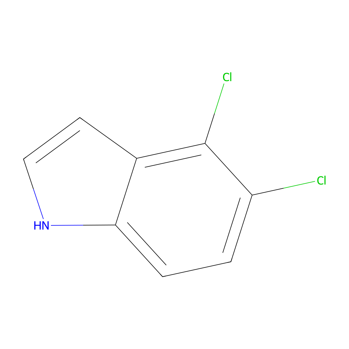 4,5-dichloro-1H-indole molecular structure, CAS 122509-73-3