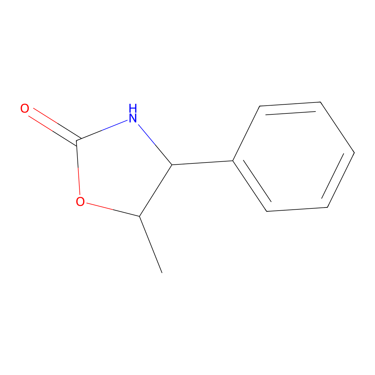 5-Methyl-4-phenyl-2-oxazolidinone molecular structure, CAS 122509-75-5