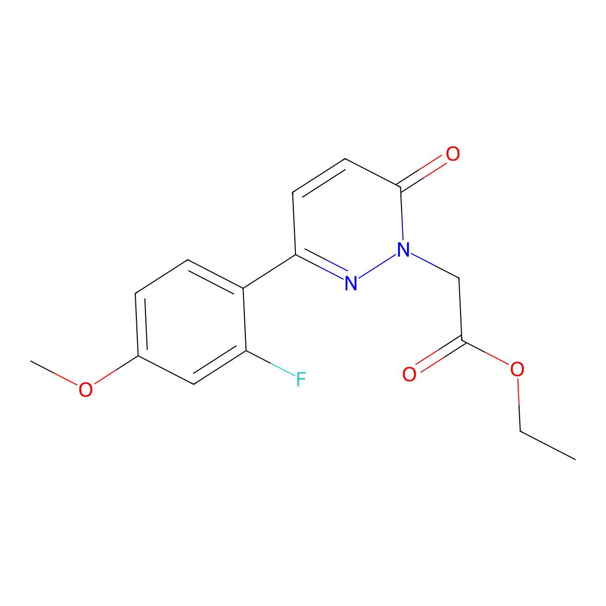 ethyl [3-(2-fluoro-4-methoxyphenyl)-6-oxopyridazin-1(6H)-yl]acetate molecular structure, CAS 1225130-35-7