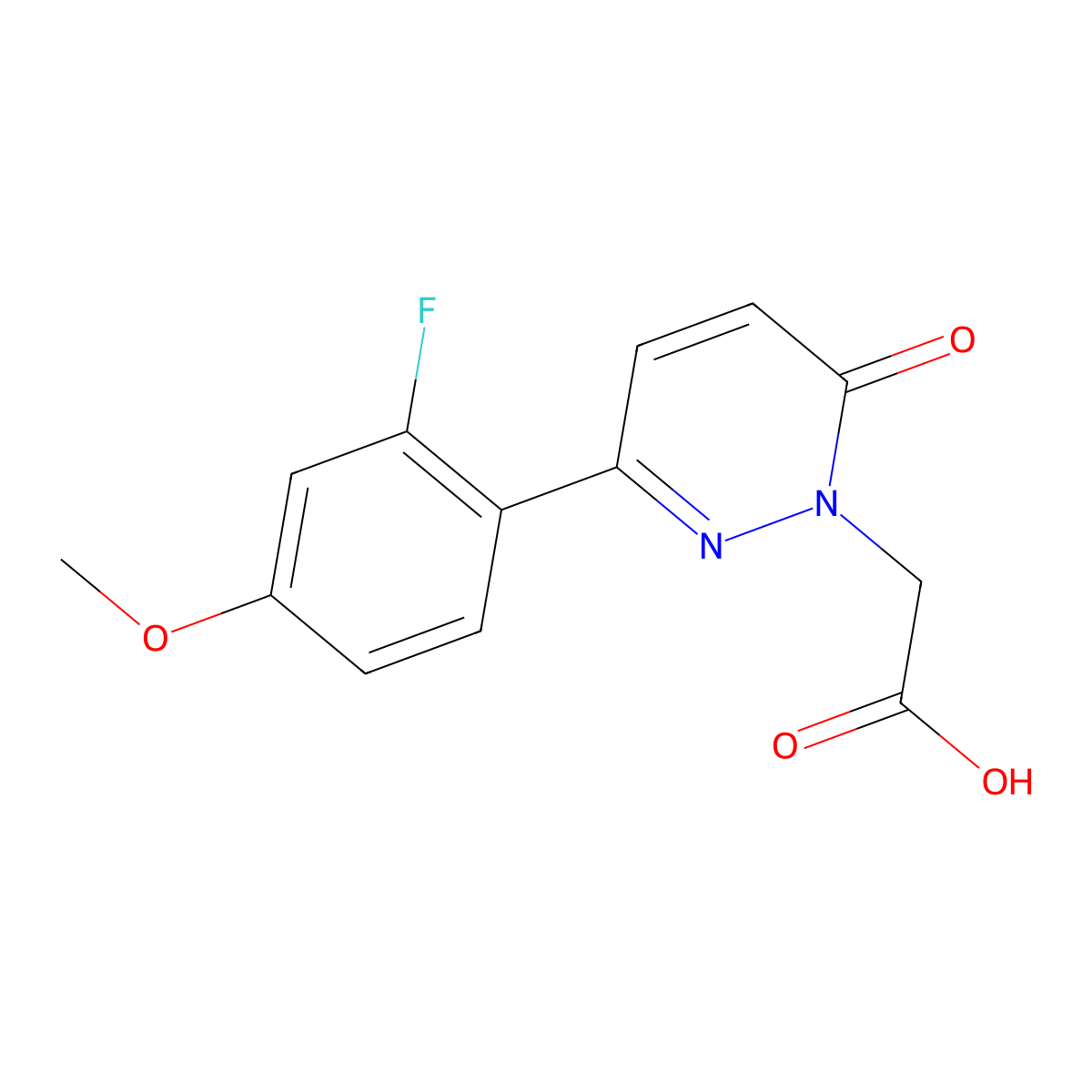 [3-(2-fluoro-4-methoxyphenyl)-6-oxopyridazin-1(6H)-yl]acetic acid molecular structure, CAS 1225134-66-6