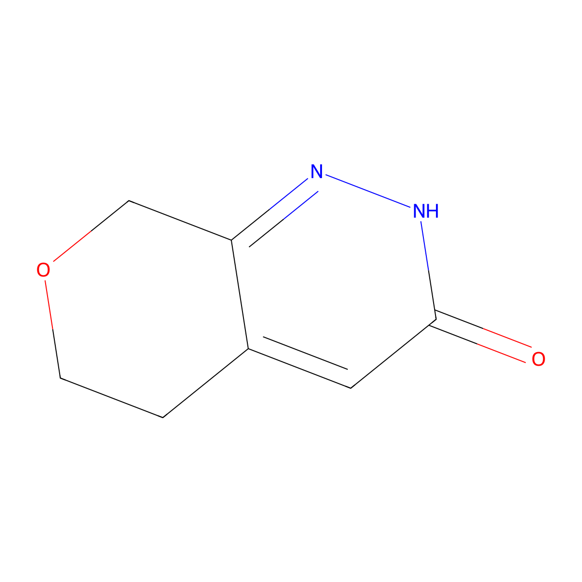 2,5,6,8-tetrahydro-3H-pyrano[3,4-c]pyridazin-3-one molecular structure, CAS 1225137-72-3