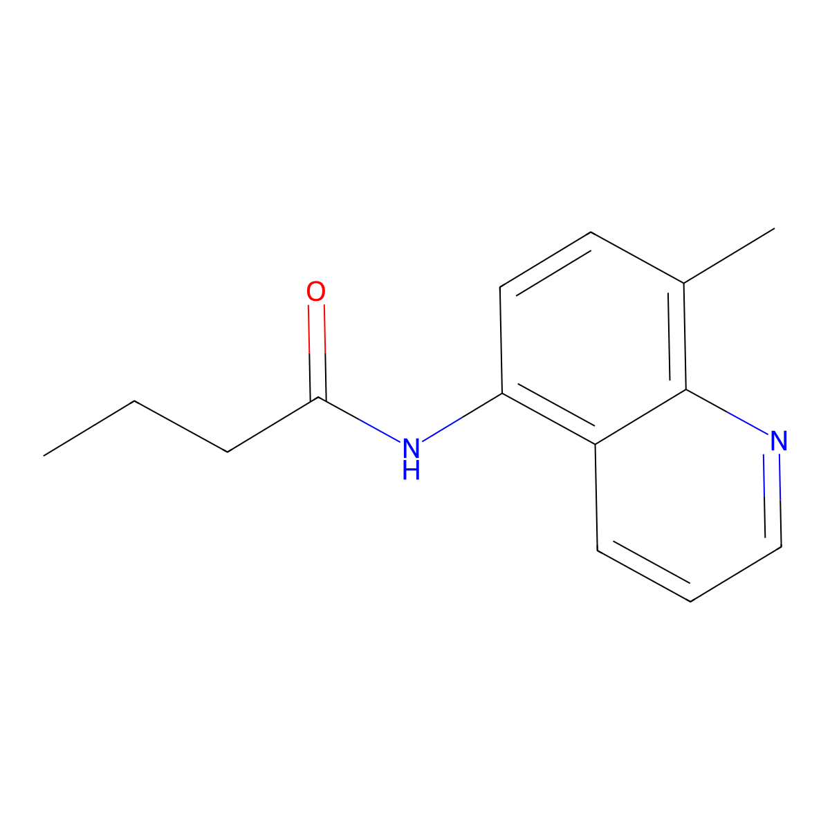 N-(8-methylquinolin-5-yl)butanamide molecular structure, CAS 1225138-53-3