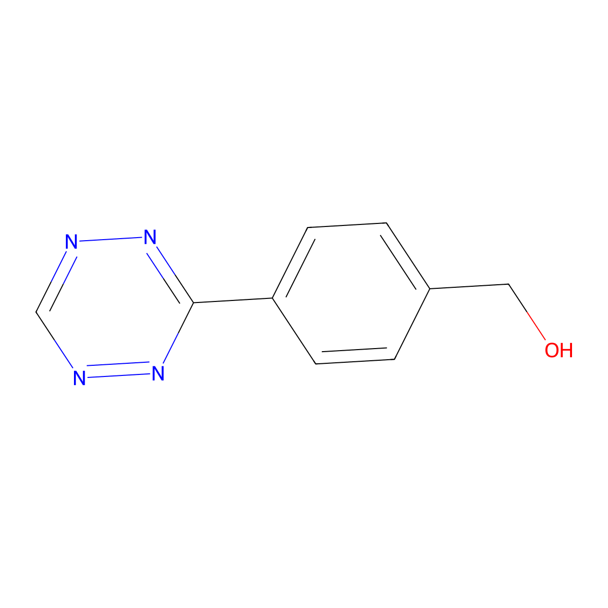 (4-(1,2,4,5-Tetrazin-3-yl)phenyl)methanol molecular structure, CAS 1225146-54-2