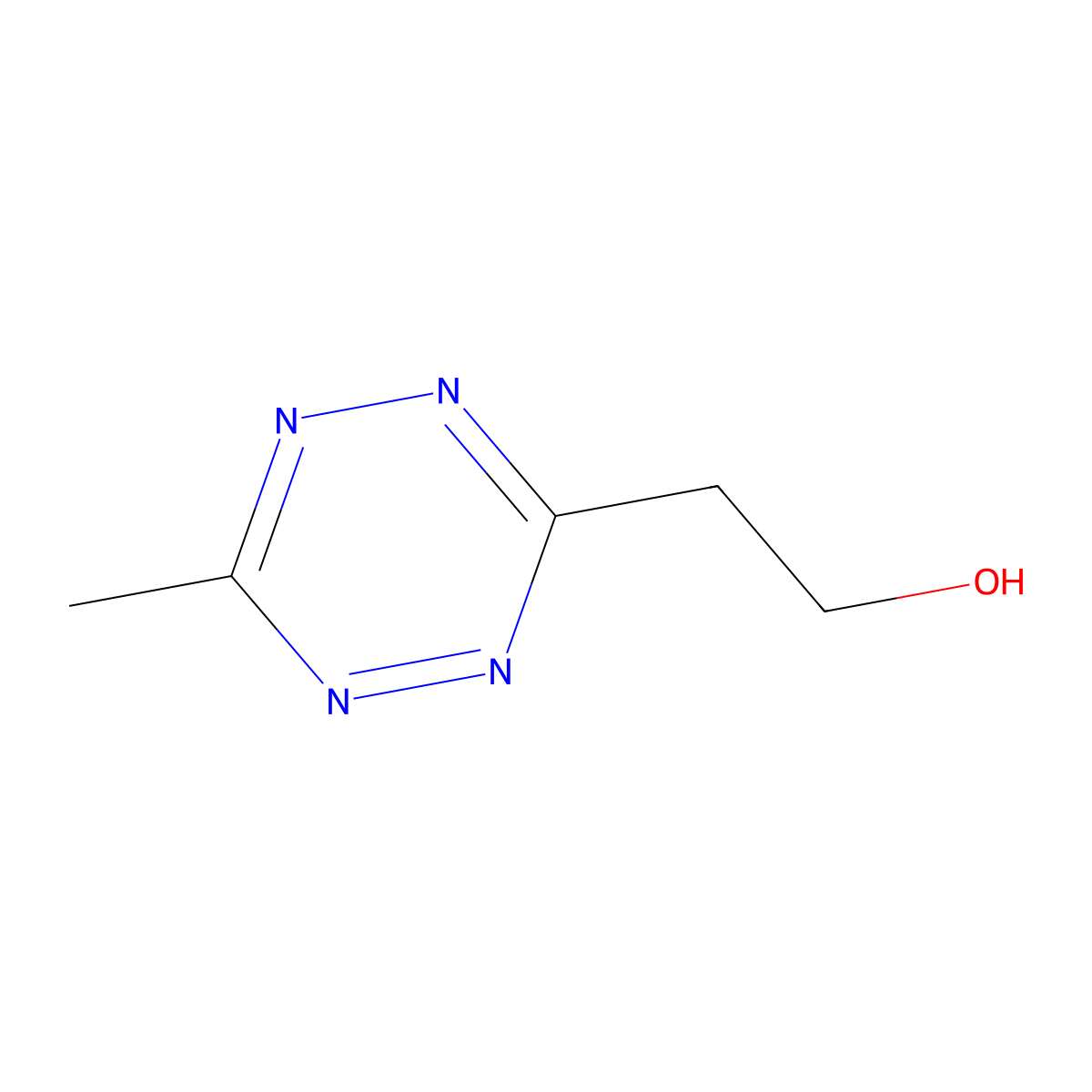2-(6-Methyl-1,2,4,5-tetrazin-3-yl)ethanol molecular structure, CAS 1225146-57-5