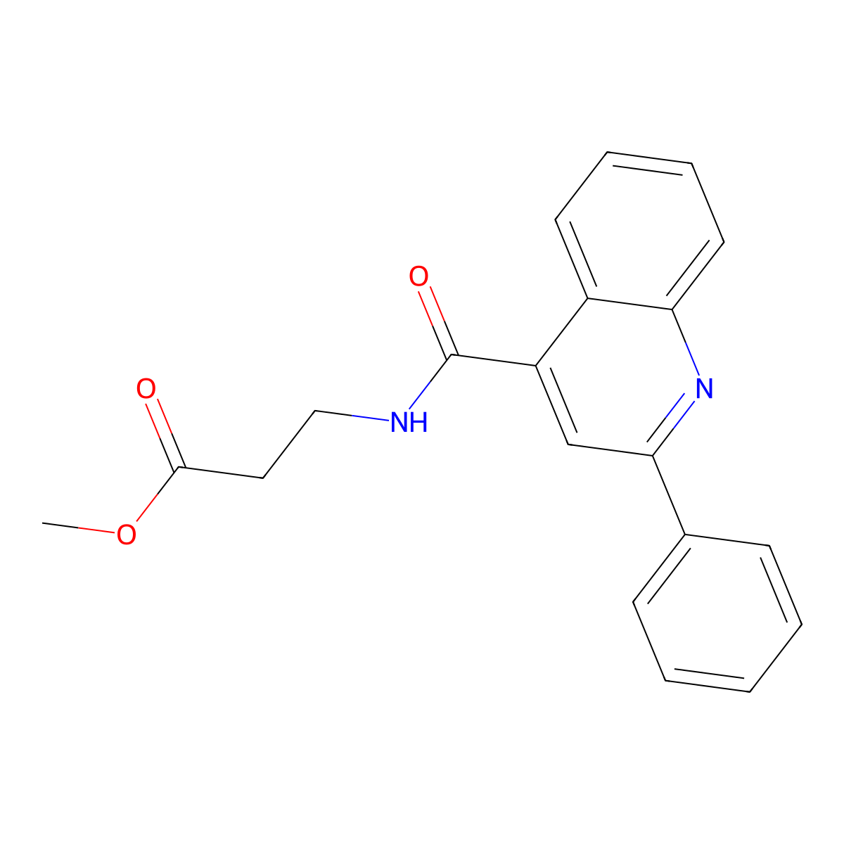 Methyl 3-[(2-phenylquinolin-4-yl)formamido]propanoate molecular structure, CAS 1225164-49-7
