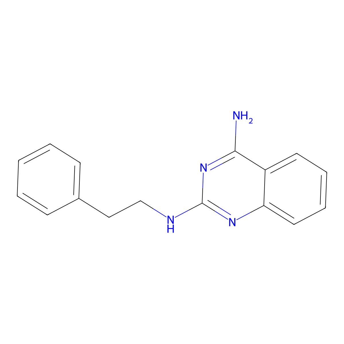 N~2~-(2-phenylethyl)quinazoline-2,4-diamine molecular structure, CAS 1225170-59-1