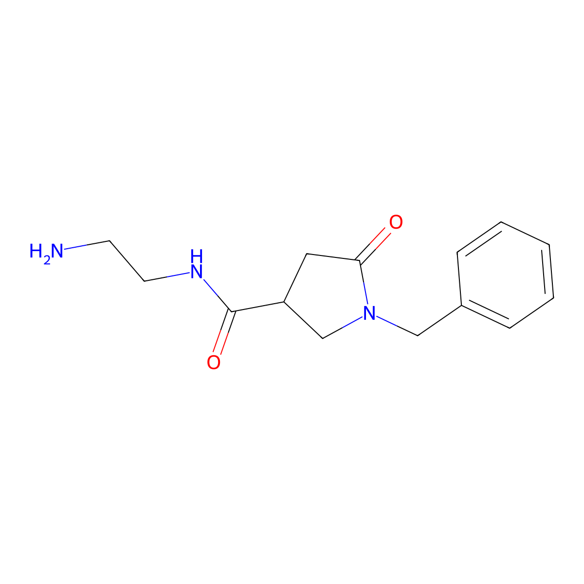 N-(2-aminoethyl)-1-benzyl-5-oxopyrrolidine-3-carboxamide molecular structure, CAS 1225177-18-3