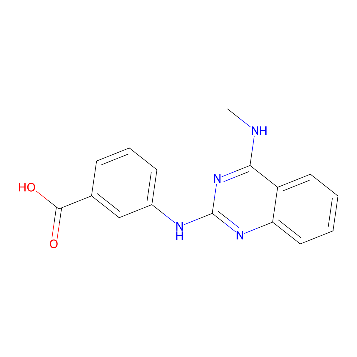3-[[4-(Methylamino)-2-quinazolinyl]amino]benzoic Acid molecular structure, CAS 1225177-95-6