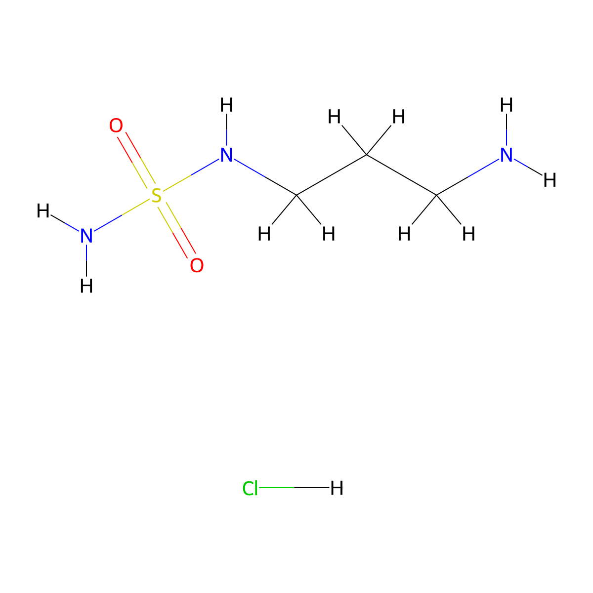 (3-Aminopropyl)(sulfamoyl)amine hydrochloride molecular structure, CAS 1225190-03-3